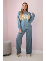 Bavlněný komplet Angel teplákové + kalhoty džínovina Bavlněný komplet Angel teplákové + kalhoty džínovina