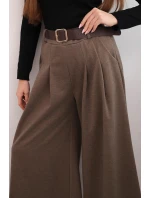 Dámské kalhoty se širokým nohavicí a páskem fango Dámské kalhoty se širokým nohavicí a páskem fango