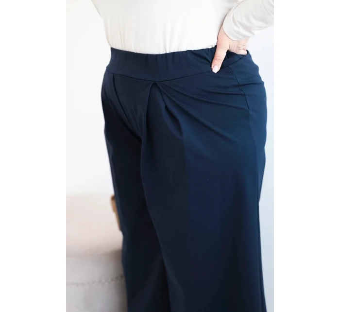 Dámské kalhoty Plus Size s širokými nohavicemi a model 21911616 - K-Fashion