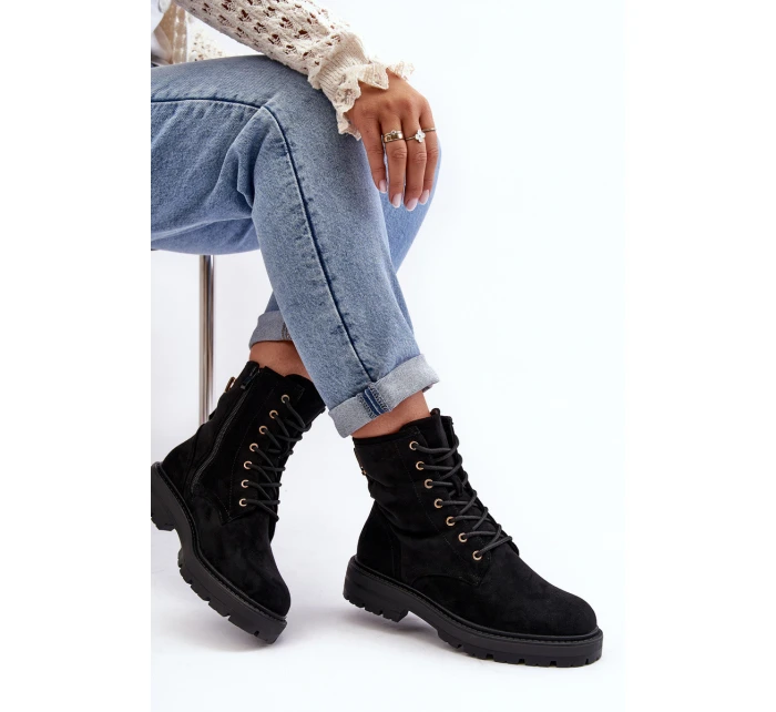 Dámské Workery Botky na Zip Černé model 21638121 - Boto Dámské Workery Botky na Zip Černé model 21638121 - Boto