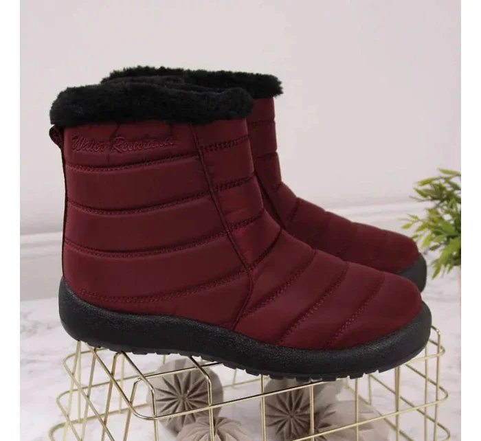 Dámské nepromokavé sněhové boty Vínová NEWS model 19368052 - Inello Dámské nepromokavé sněhové boty Vínová NEWS model 19368052 - Inello