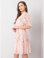 Dámské květované šaty LK SK 508129.06X Pudr růžová - Lakerta