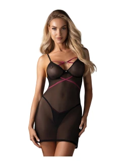 Dámská sexy košilka Novenes Chemise černá - Obsessive