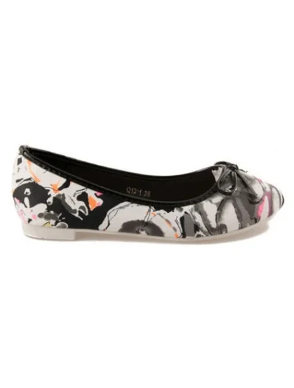 model 1900500 černé dámské baleríny s květy - VICES