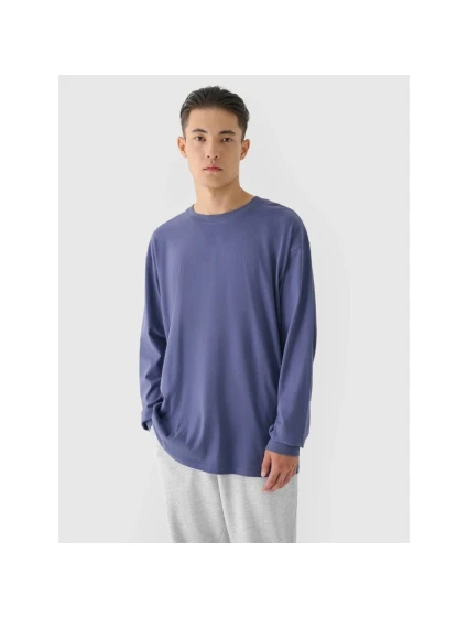 Pánské tričko oversize s potiskem a dlouhým rukávem 4F 4FRAW24TLONM507-32S