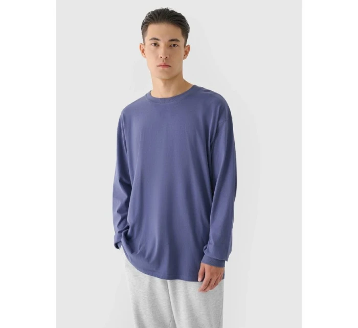 Pánské tričko oversize s potiskem a dlouhým rukávem 4F 4FRAW24TLONM507-32S