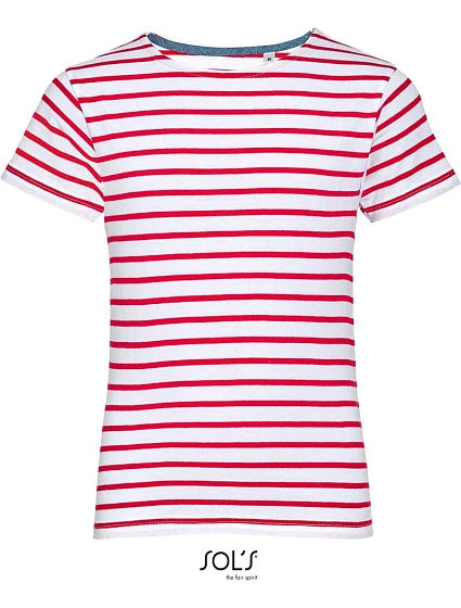 SOL'S Miles Kids Dětské pruhované tričko 25.1400 white/red SOL'S Miles Kids Dětské pruhované tričko 25.1400 white/red