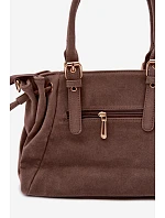 Eko semišová kabelka tmavě béžová model 22111510 - Flora&Co