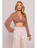 model 21074097 Široké kalhoty béžové - Moe model 21074097 Široké kalhoty béžové - Moe