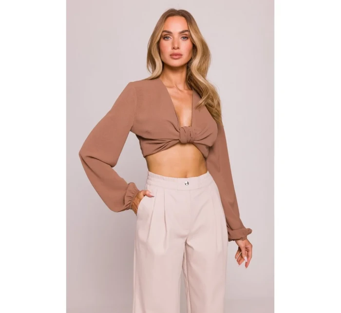 model 21074097 Široké kalhoty béžové - Moe model 21074097 Široké kalhoty béžové - Moe