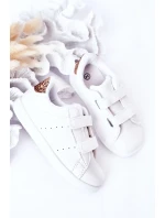 Dětské Tenisky Se Suchým Zipem Bíle-Růžové Zlato Cute Girl Dětské Tenisky Se Suchým Zipem Bíle-Růžové Zlato Cute Girl