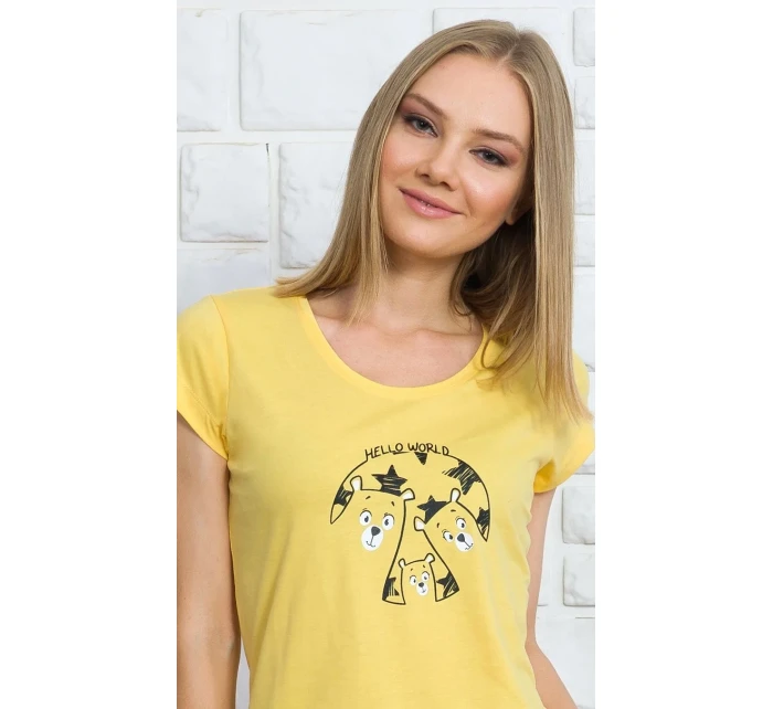 Dámské pyžamo kapri Hello world Dámské pyžamo kapri Hello world