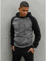 Pánská tmavě šedá mikina Dstreet BX5489 Pánská tmavě šedá mikina Dstreet BX5489