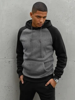 Pánská tmavě šedá mikina FashionStreet BX5489