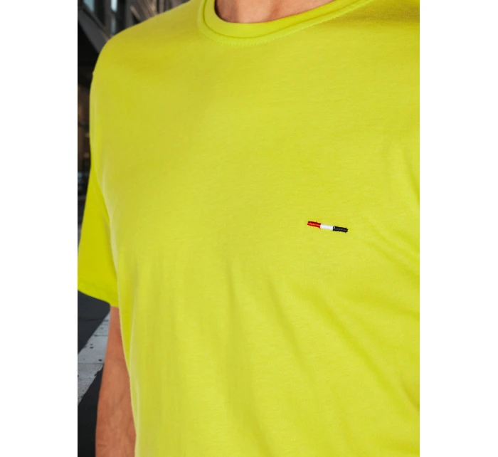 Pánské tričko s výšivkou žluté FashionStreet RX5637 Pánské tričko s výšivkou žluté FashionStreet RX5637