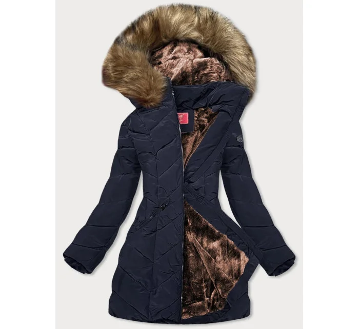 ZIMOWA KURTKA DAMSKA Z KAPTUREM GRANATOWA model 21243468 - LHD