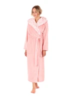 Dámský župan Flora s kapucí 3956 3050 růžová perla - Vestis Dámský župan Flora s kapucí 3956 3050 růžová perla - Vestis