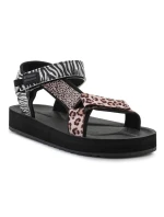 D.Franklin Forest Vysoké sandály se zvířecím potiskem W DFSH404002-ABLA