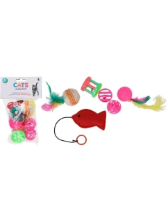 SADA 6 KUSŮ HRAČEK PRO KOČKY