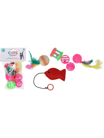 SADA 6 KUSŮ HRAČEK PRO KOČKY