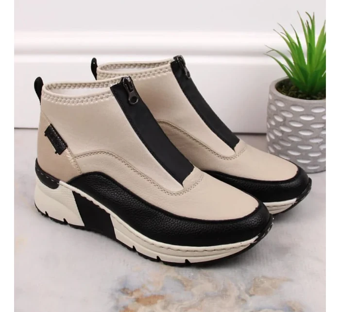 Rieker W RKR608 béžová kotníčková obuv