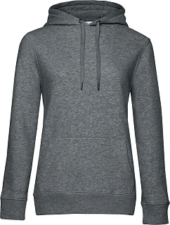 B&C QUEEN Hooded_° Dámská mikina s kapucí 01.W02Q heather mid grey