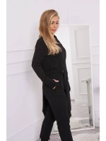 Souprava mikiny s delší stranou černá