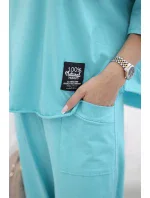 Bavlněný komplet halenka + kalhoty mincovna Bavlněný komplet halenka + kalhoty mincovna