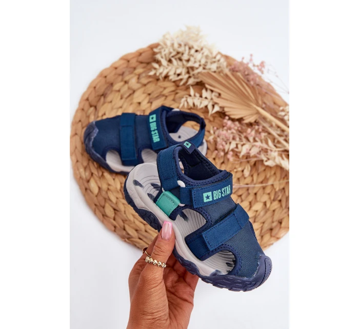 Dětské sandály Na suchý zip Big Star NN374236 modré Dětské sandály Na suchý zip Big Star NN374236 modré