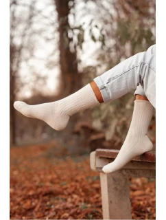 Dámské vlněné ponožky – ecru