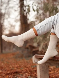 Dámské vlněné ponožky – ecru