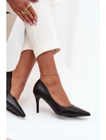 Dámské lodičky z eko kůže Sivana – černé Dámské lodičky z eko kůže Sivana – černé