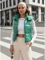 Dámská prošívaná vesta OSHE zelená FashionStreet TY3702