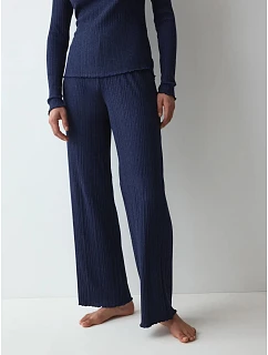 Versatile Rib Straight Trousers - Blue - TRIUMPH Blue - TRIUMPH