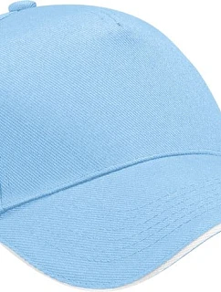 Beechfield B 15C 5 panelová sandwich kšiltovka 53.015C sky blue/white