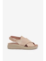 Dámské Sandály Z Eko Kůže Zlaté model 21691831 - Boto