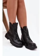 Zateplené botky workerky dámské na zip eko kůže černé Mailyra Zateplené botky workerky dámské na zip eko kůže černé Mailyra