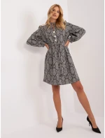 LK SK 509107 šaty.00X šedá černá