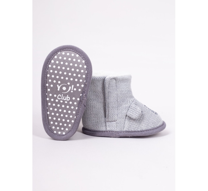 Yoclub Chlapecké boty na suchý zip OBO-0196C-6600 Grey