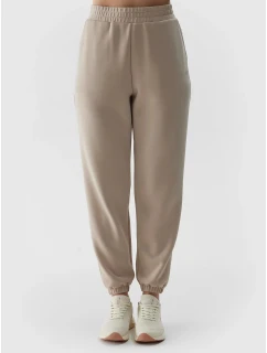 Dámské tepláky typu jogger s přídavkem modálu 4F - béžové