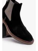 Semišové Kotníkové Boty Chelsea Pánské Big Star OO174154 Černé Semišové Kotníkové Boty Chelsea Pánské Big Star OO174154 Černé