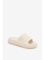 Dámské pantofle na platformě s výstřihem – ecru Ameira Dámské pantofle na platformě s výstřihem – ecru Ameira