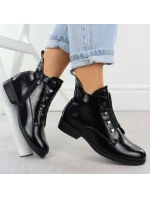 Dámské černé lakované kozačky S.Barski HY52-527 Dámské černé lakované kozačky S.Barski HY52-527