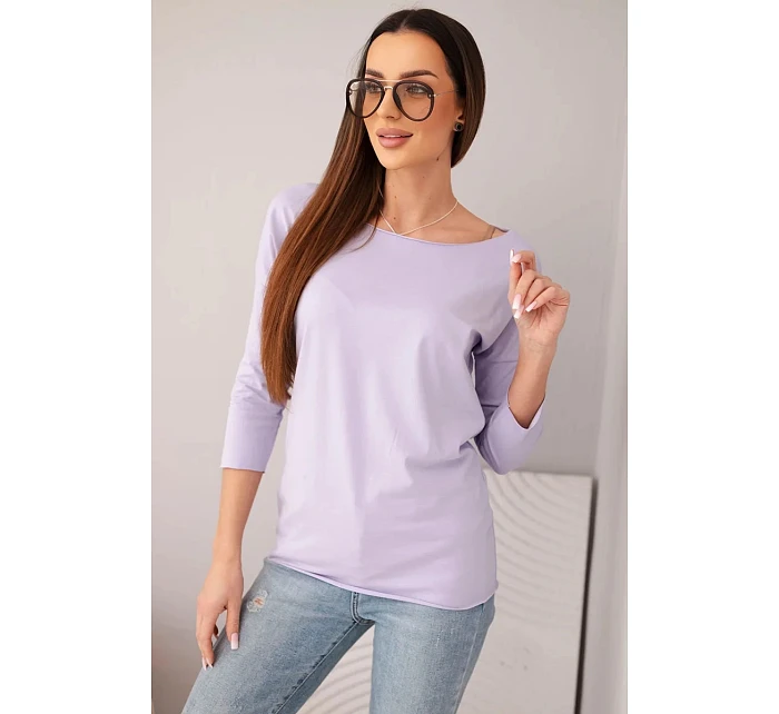 Dámská halenka s výstřihem do lodičky světle fialová