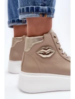 Dámské vysoké tenisky na zip Lemar Bež Katerin Dámské vysoké tenisky na zip Lemar Bež Katerin