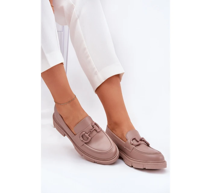 Dámské Mokasíny Eko Kůže S Ozdobným Detalem Khaki model 21689817 - Boto Dámské Mokasíny Eko Kůže S Ozdobným Detalem Khaki model 21689817 - Boto