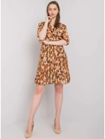 Sukienka DHJ SK model 20961774 jasny brązowy - FPrice