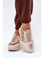 Dámské sportovní boty na platformě Vinceza – zlaté