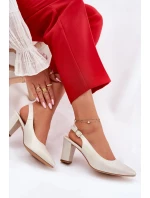 Dámské pohodlné lodičky na podpatku Sergio Leone – perlové Dámské pohodlné lodičky na podpatku Sergio Leone – perlové