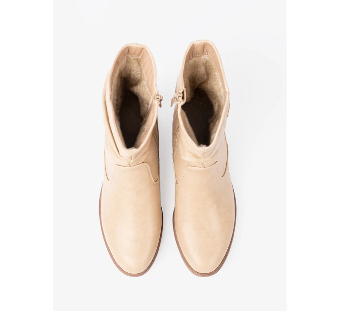 Pohodlné kotníčkové boty dámské hnědé na plochém podpatku Pohodlné kotníčkové boty dámské hnědé na plochém podpatku